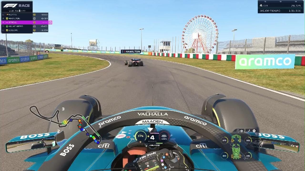 F1 25. GP PRÁCTICA 110. JAPÓN 50%. ASTON MARTIN. STROLL.
