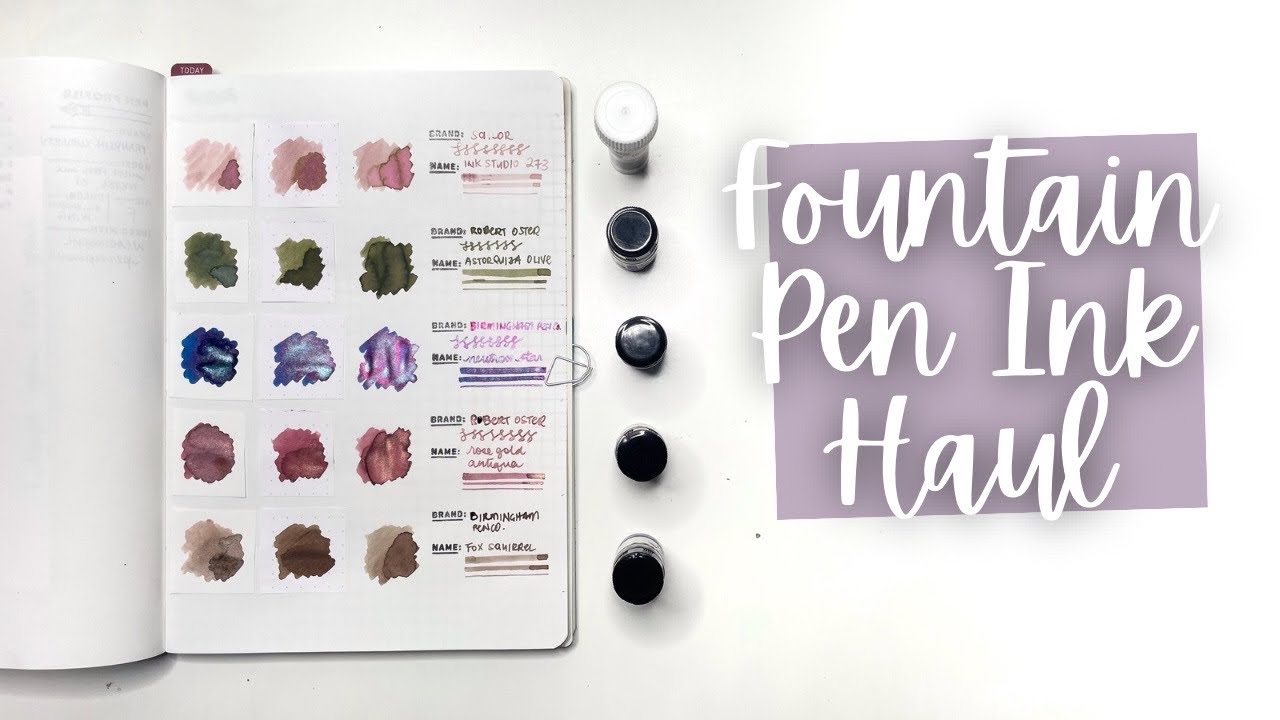 FOUNTAIN PEN INK HAUL // Robert Oster, Sailor, Birmingham Pen Co #fountainpenink