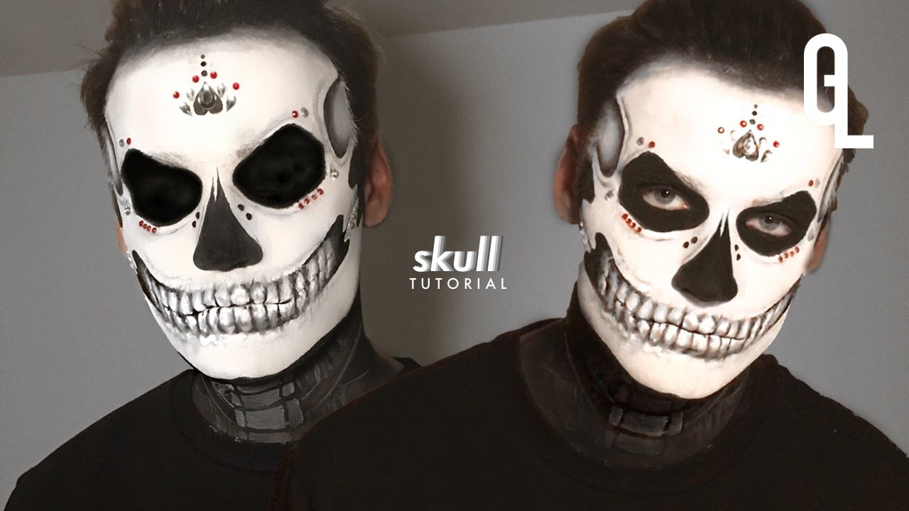 EASY HALLOWEEN SKULL MAKEUP TUTORIAL | Georgeous