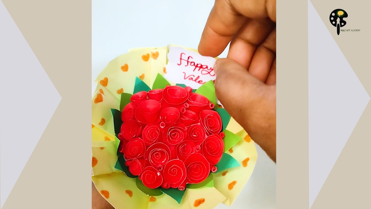 How to Make Valentine's Day Rose। DIY। Moly Art Academy