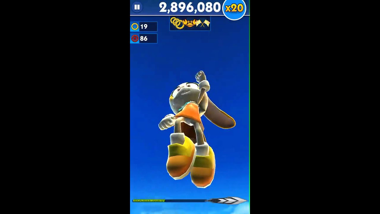 Sonic Dash Run with Cream! High Score 5,750,000+
