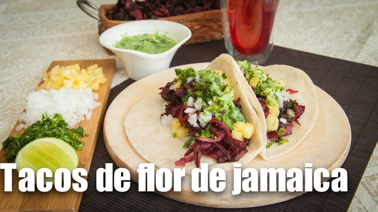 Tacos de flor de jamaica