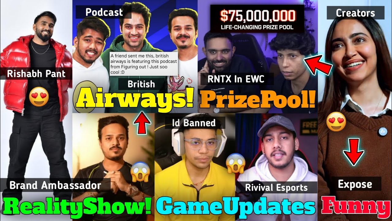 Indian Gamers Podcast In British Airways, Techno & Rishabh In Global Reality Show, RNTX,EWC Prize Pl