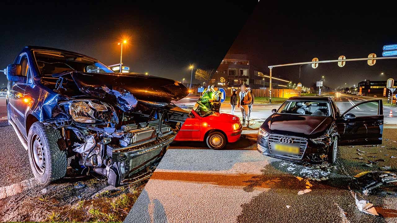 Auto en bestelbus botsen frontaal in Oss: een inzittende gewond