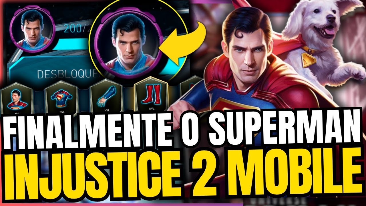MONTANDO A BUILD DO NOVO SUPERMAN LENDARIO NA CONTA PRINCIPAL !!! INJUSTICE 2 MOBILE