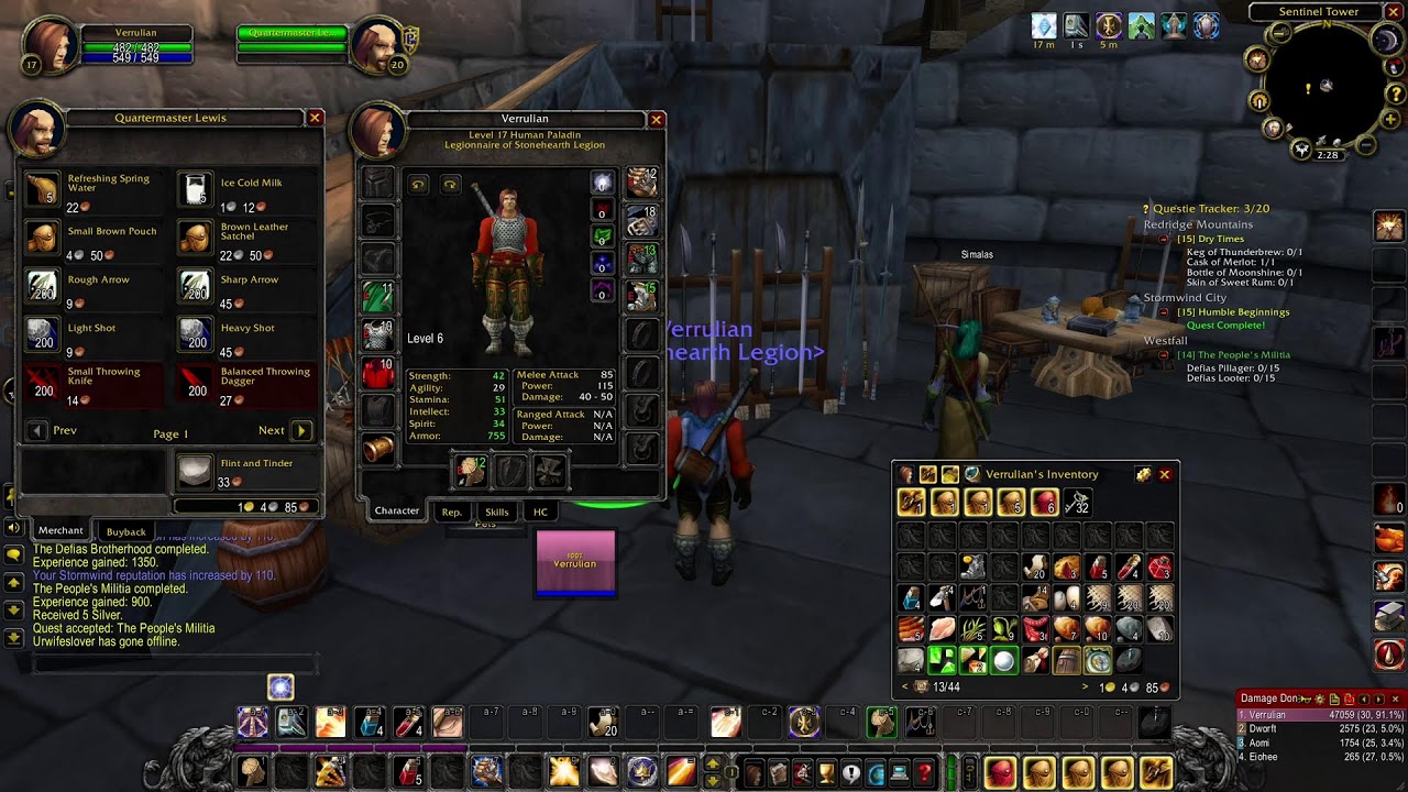 WoW Hardcore Classic - Paladin lvl 16 Westfall (Self-Found)