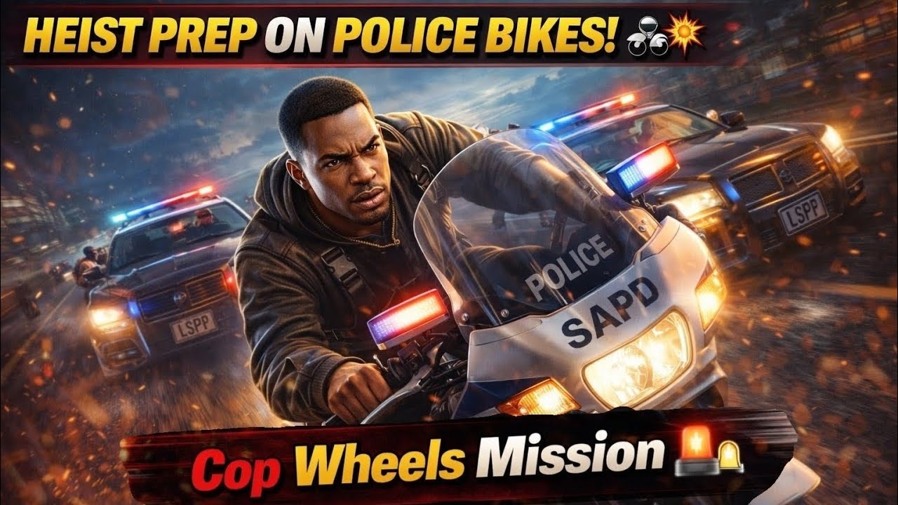 GTA San Andreas – Cop Wheels Mission | Stealing Police Bikes for the Casino Heist! 🚔🔥 Part 75