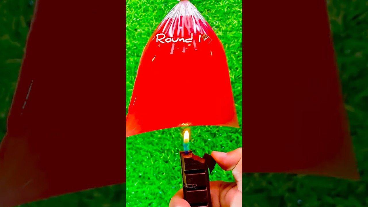 Balloon VS Lighters 🎈🆚🍫 Experiment 3 Round #lighter #balloon #experiment