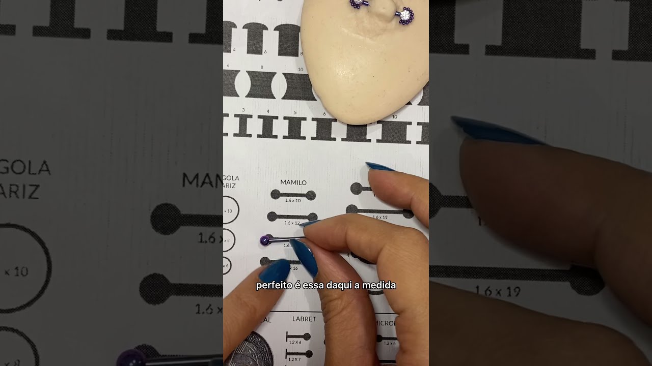 Você sabe a medida do seu piercing de Mamilo?
