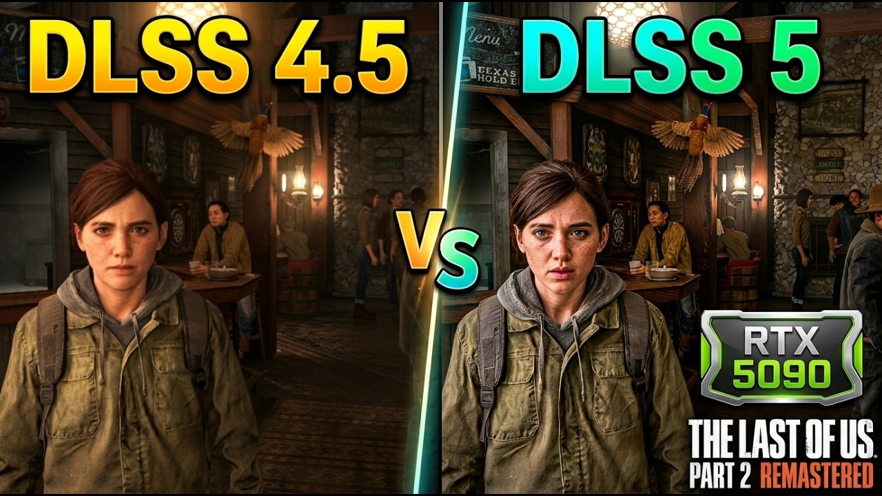 Тест нейронного рендеринга NVIDIA DLSS 4.5 против DLSS 5 в The Last of Us Part 2 Remastered | RTX...