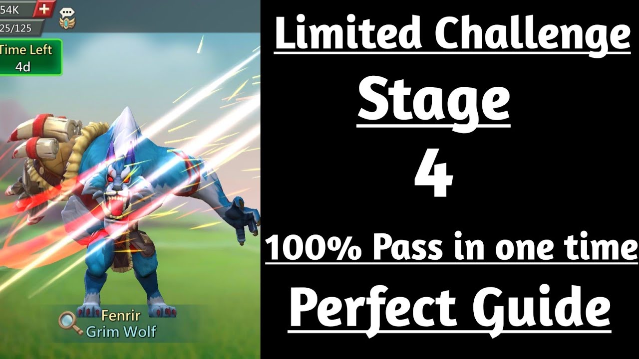 Limited Challenge Bloodlust Stage 4|Grim Wolf Limited Challenge Stage 4 Lords Mobile