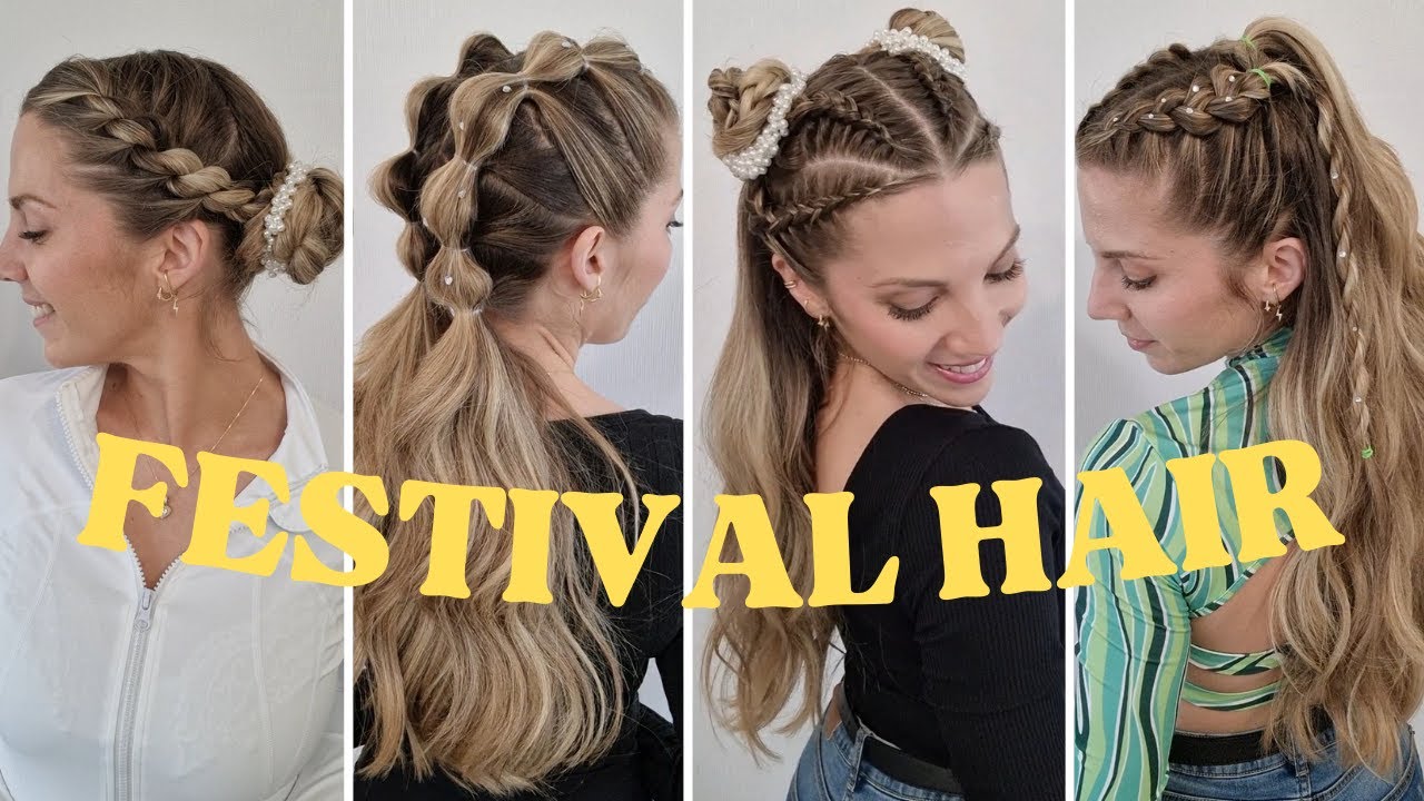 💛🍹 TRENDY & VIRAL FESTIVAL HAIRSTYLES TO TRY 2023 💛 easy diy hairstyle hack tiktok💛 COIFFURE FACILE