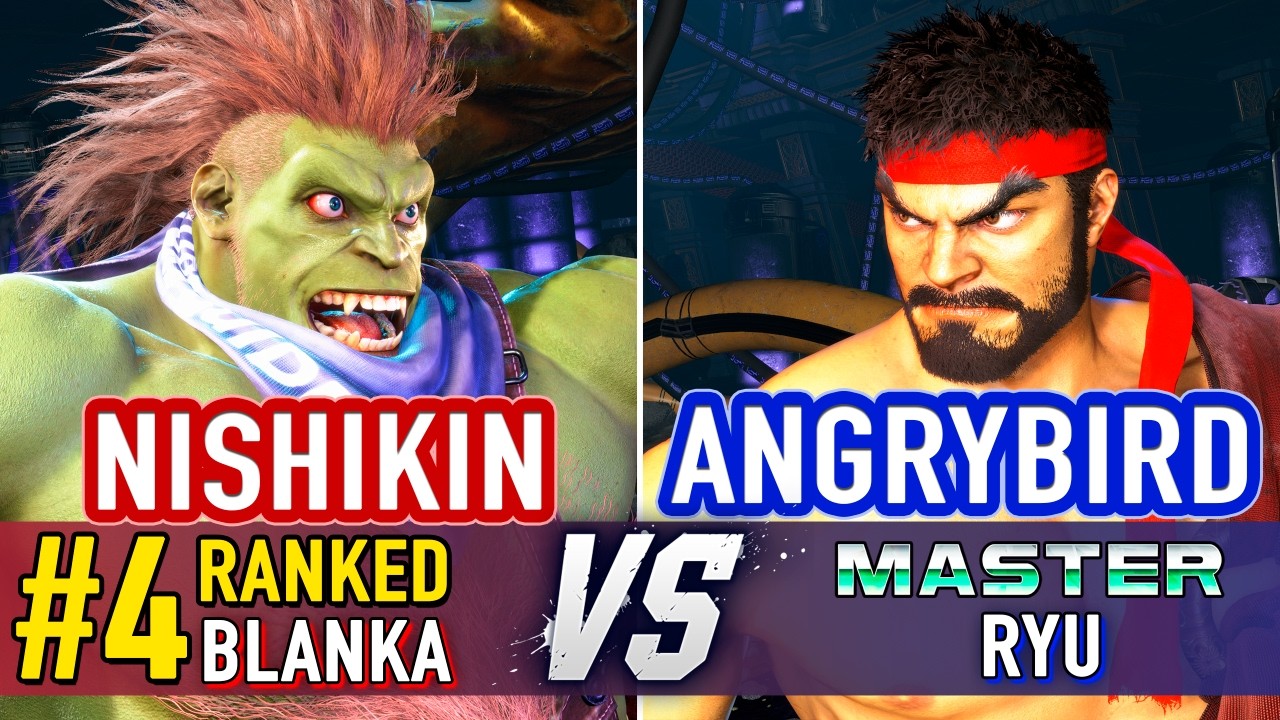SF6 🤜 NISHIKIN (#4 Ranked Blanka) vs ANGRYBIRD (Ryu) 🤛 SF6 High Level Gameplay