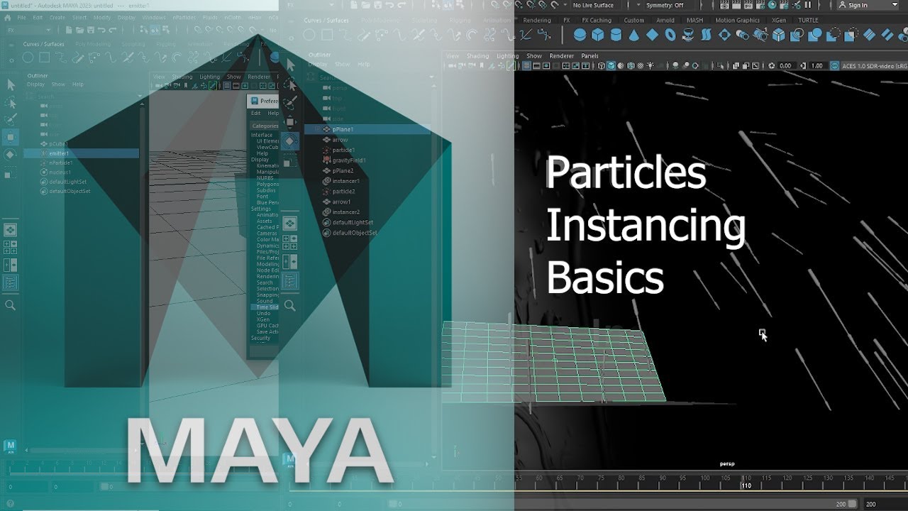 Particle Instancing Basics #maya #particles