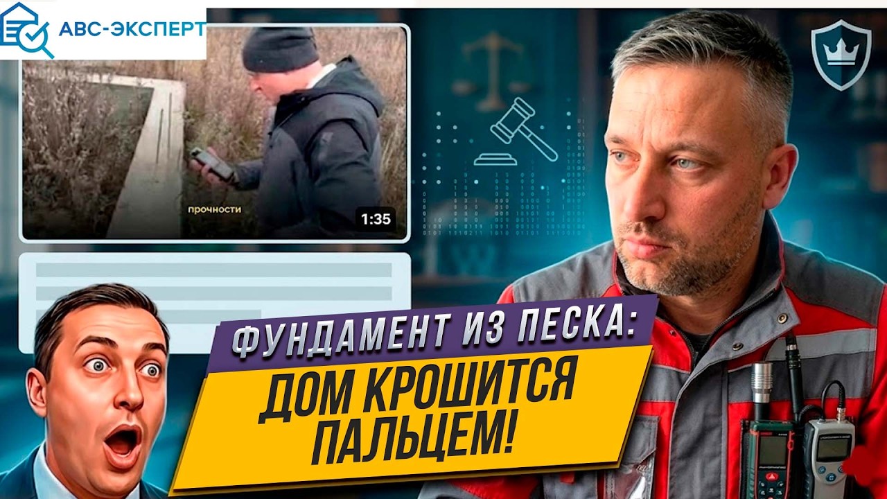 Фундамент из песка: дом КРОШИТСЯ ПАЛЬЦЕМ!