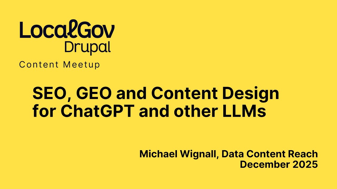 SEO, GEO and Content Design for ChatGPT and other LLMs