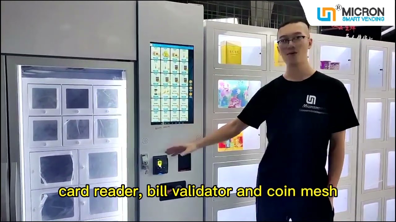 Looking for a vending machine for big product, farm produce? Locker combo  vending machine for sale