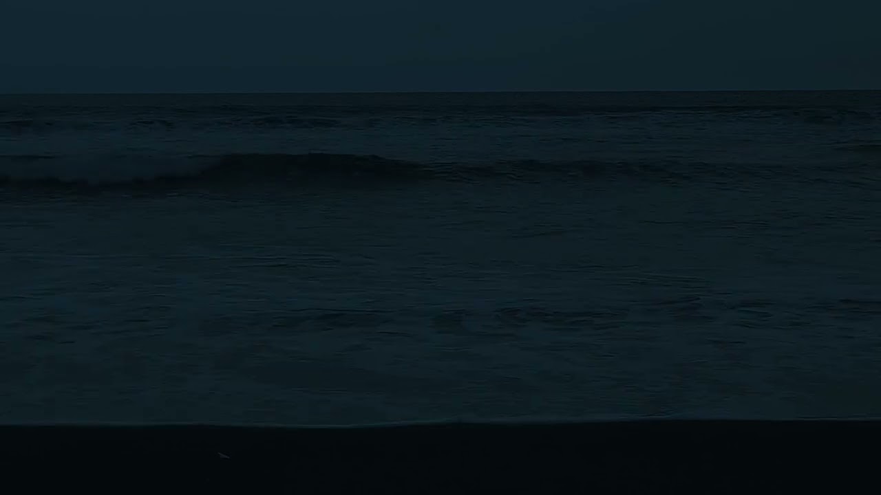 Unwind And Sleep All Night With Ocean Waves | Gentle Night Surf Sounds | Dark Screen 12 Hours