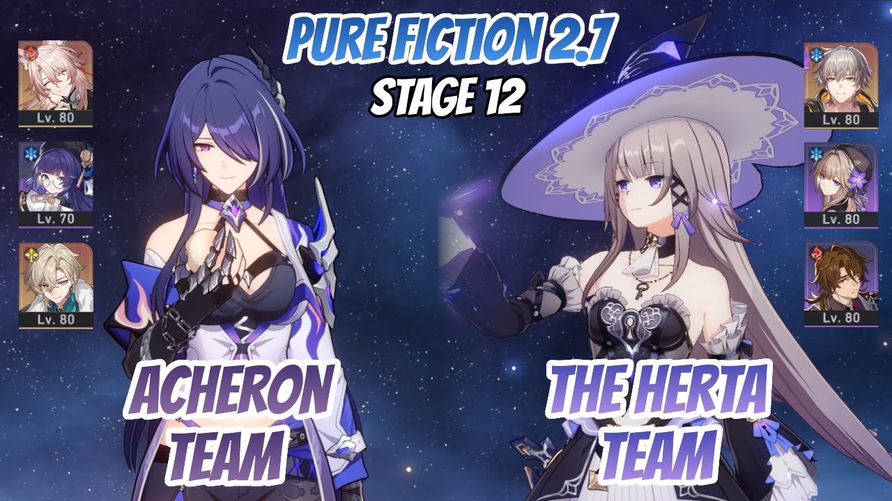 Acheron Team & The Herta Budget Team Pure Fiction Stage 4 (3 Stars) | Honkai Star Rail