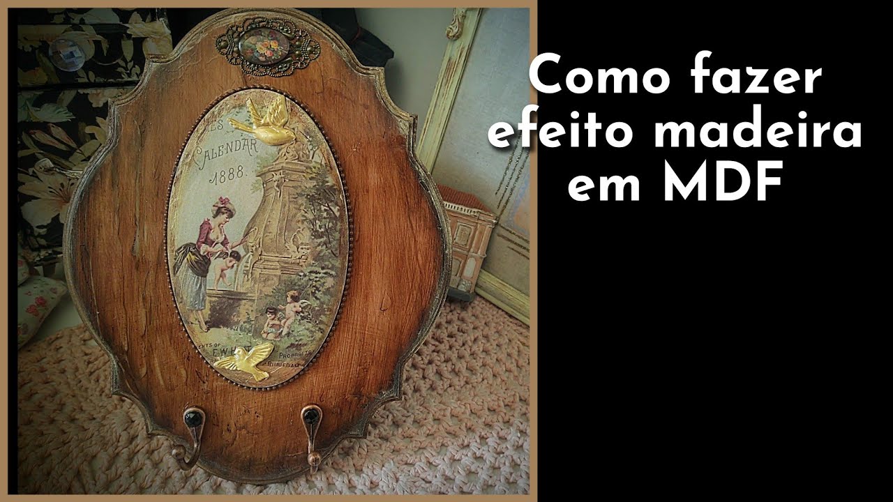 EFEITO MADEIRA EM MDF veja o passo a passo/ decoupage 