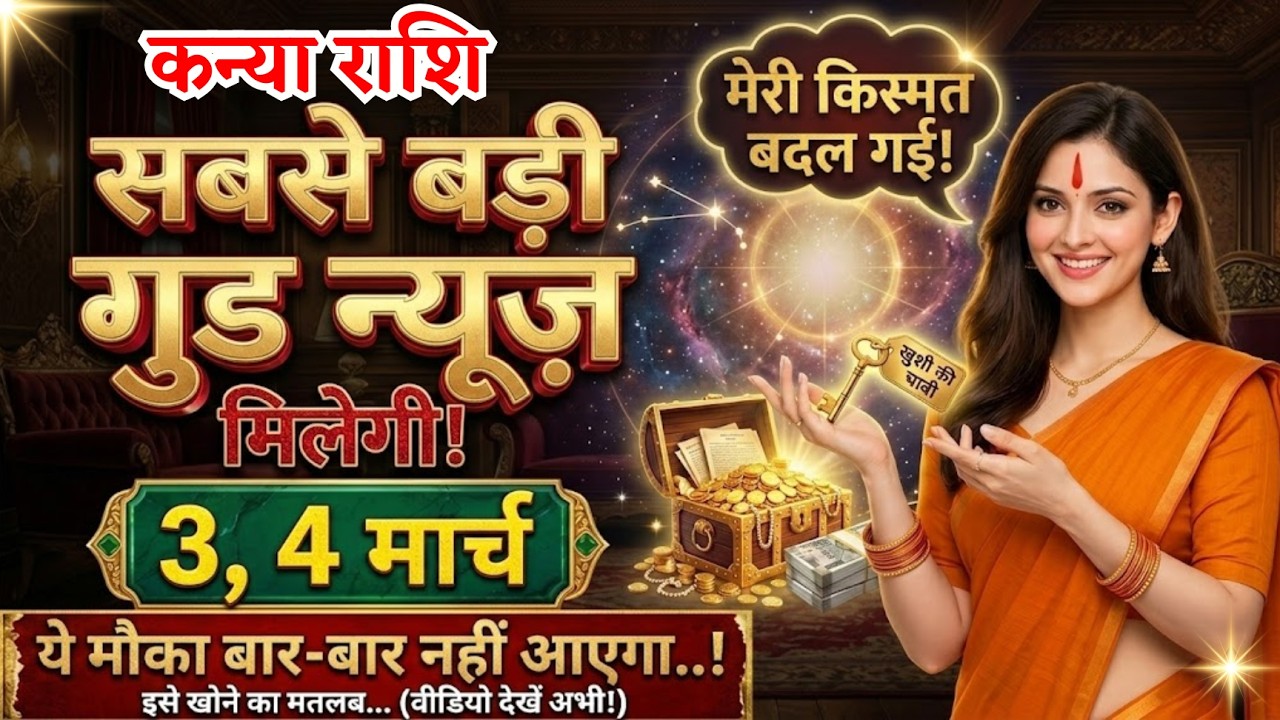 3, 4 मार्च, कन्या राशि वालों सबसे बड़ी गुड न्यूज़ मिलेगी, Kanya Rashi