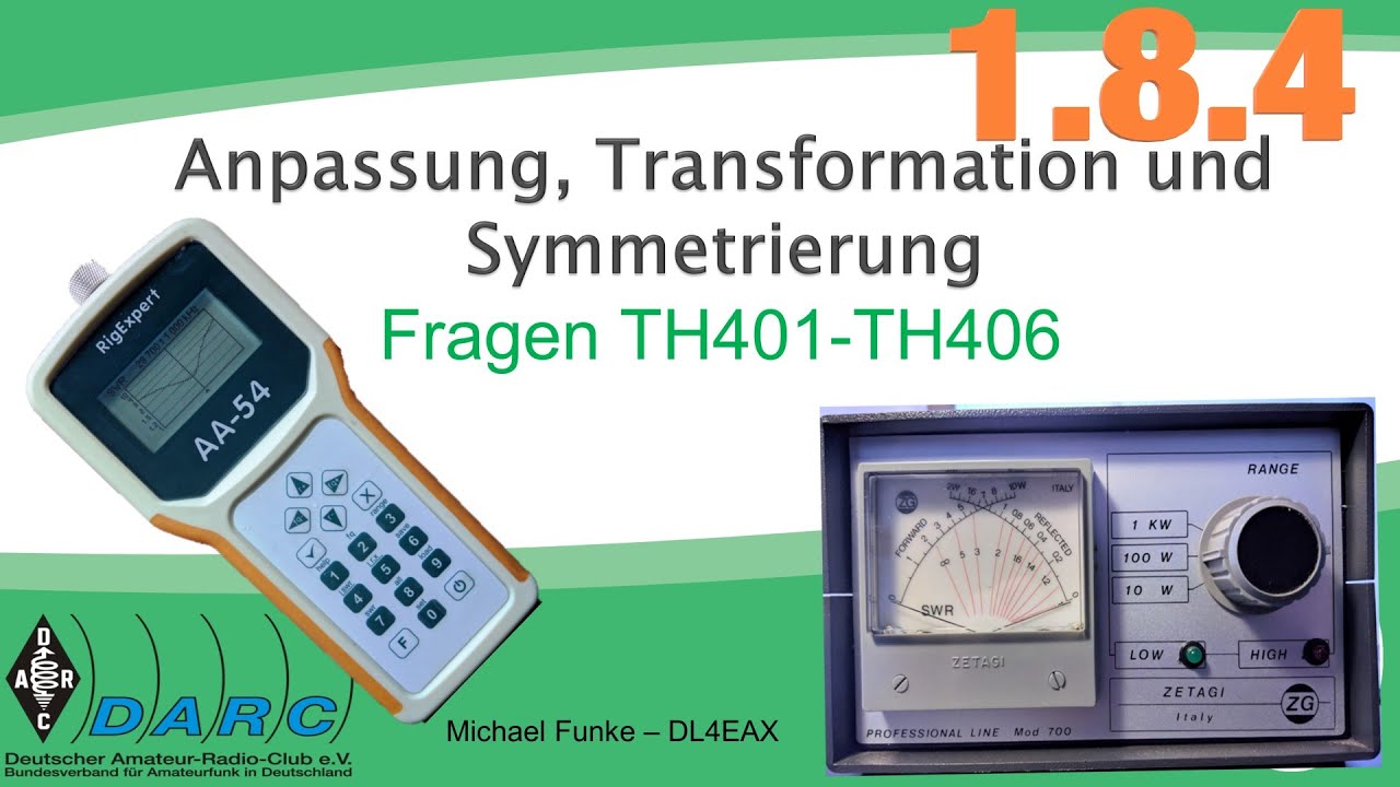Amateurfunklehrgang E | 1.8.4. Anpassung, Transformation und Symetrierung von Antennen #Balun