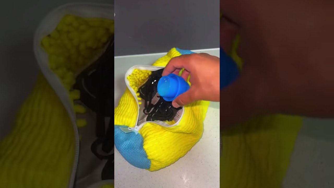 Ever washed your sneakers and ruined them? 😫This shoe wash bag is a game changer! 👟🧼#sneakers
