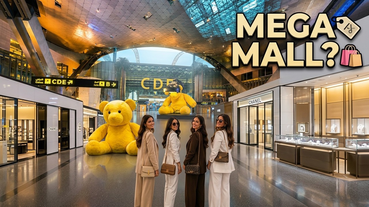 Is Doha Airport Shopping Paradise? | Qatar 4K Walkthrough 2025