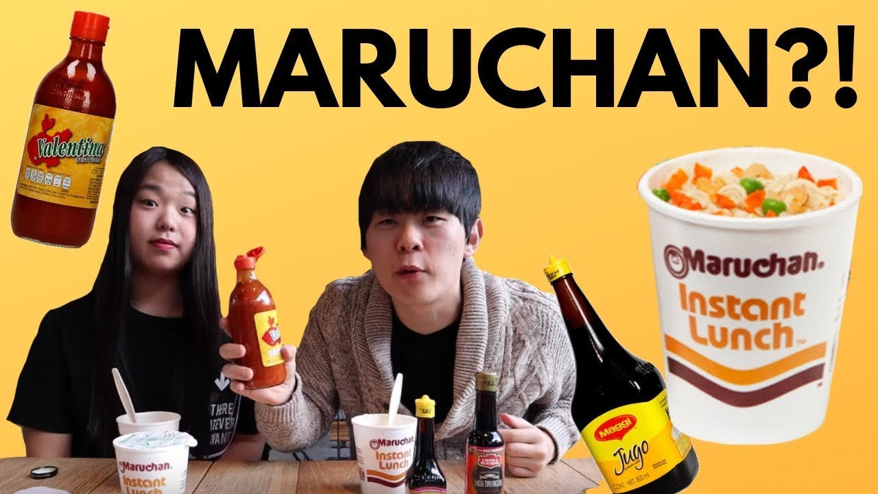 COREANOS PROBANDO MARUCHAN CON TODO