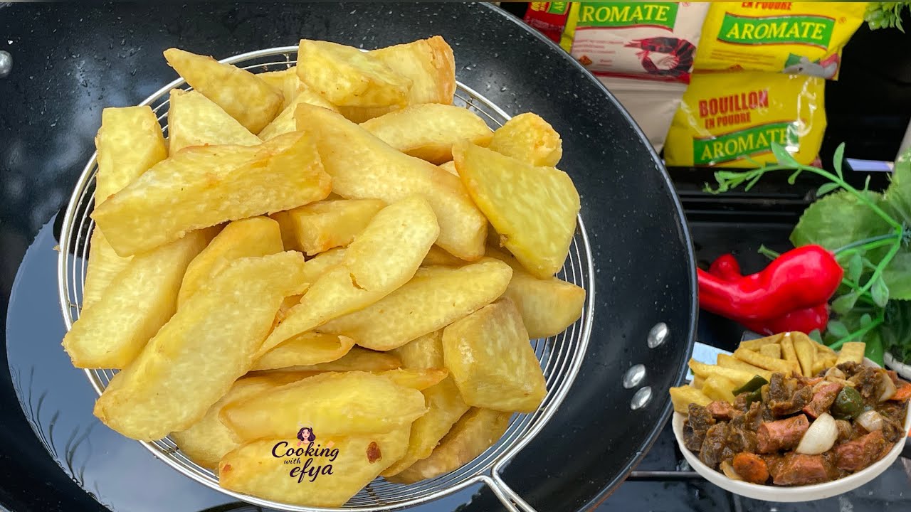 I DISCOVERED THE SECRET TO CRISPY GHANA FRIED YAM RECIPE | PERFECT FRIED YAM WITH PEPPERED SAUCE 