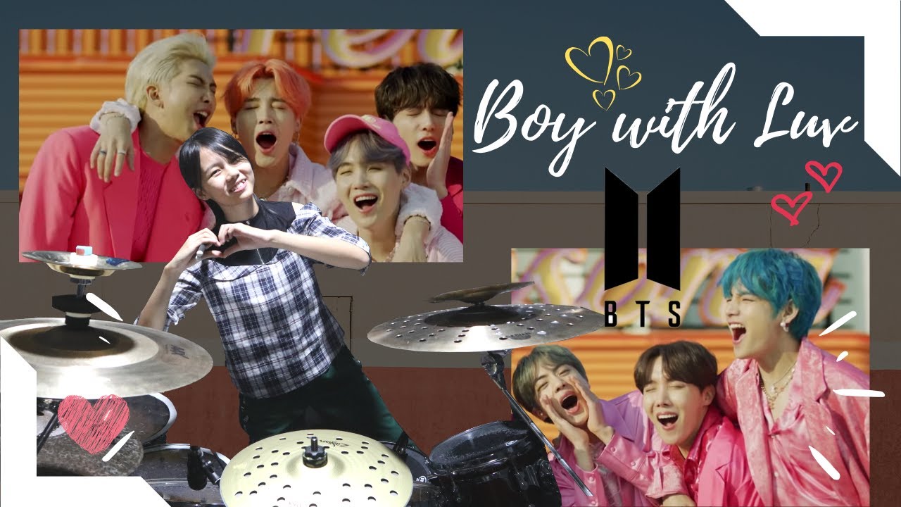 BTS ~ Boy With Luv (방탄소년단) '작은 것들을 위한 시 feat. Halsey // Drum cover [Remix] by Kalonica Nicx