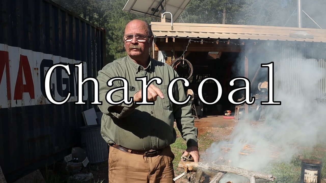 Making charcoal for blacksmithing