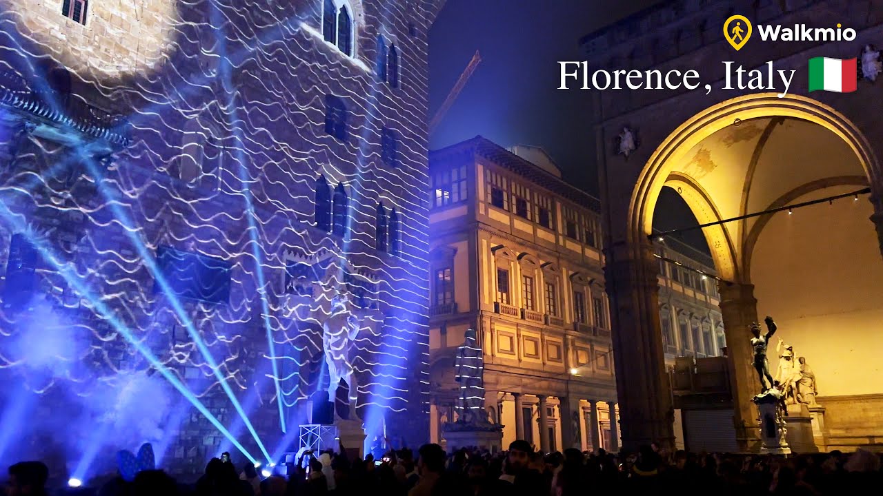 🇮🇹 Florence, Italy Walk | New Year's Palazzo Vecchio Show, Ponte Vecchio, Piazzale Michelangelo