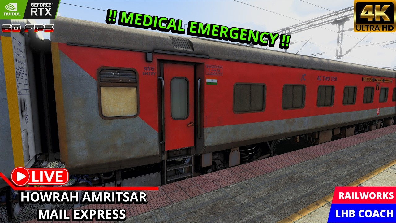 13005 HOWRAH AMRITSAR MAIL EXPRESS LIVE RAILWORKS..#indianrailways #railworks #gaming #live