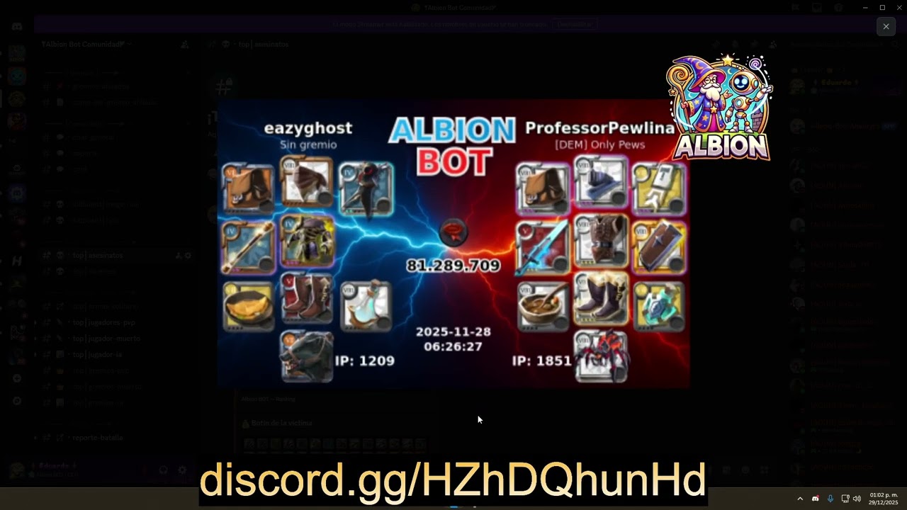 Albion BOT Comunidad | BOT Analitycs GRATIS | Sorteos y Muchas cosas.