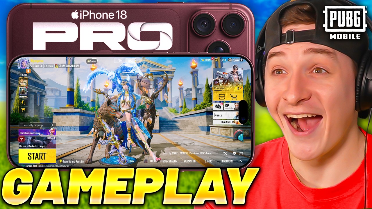 Распаковка iPhone 18 Pro Max и геймплей в PUBG MOBILE!