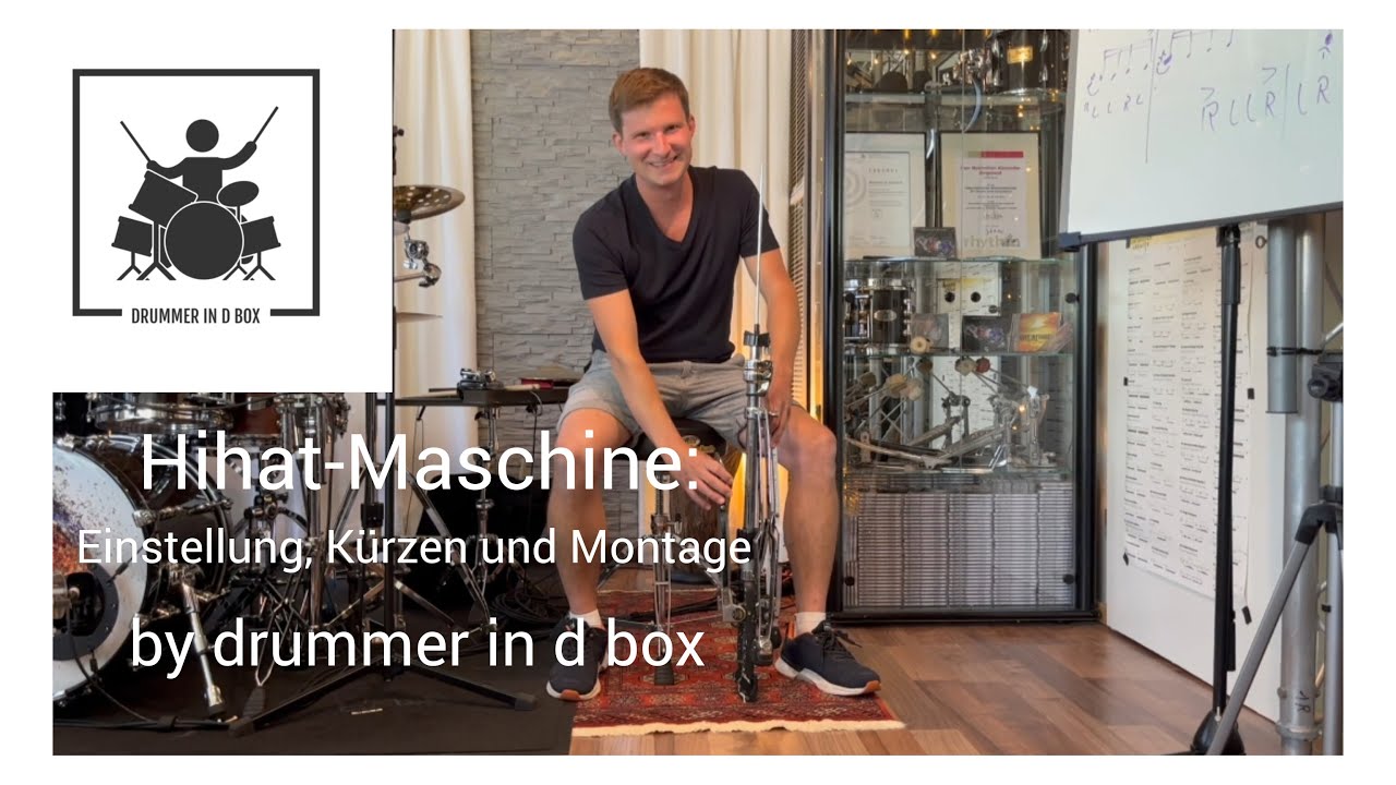 Hihat-Maschine/Hihat-Ständer: Einstellungsmöglichkeiten, Kürzen und Montage #drumlessons #hihat
