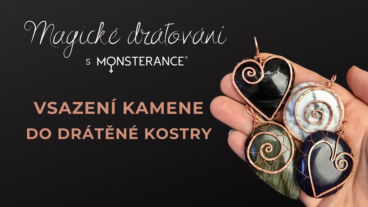 Vsazení kamene do drátěné kostry - návod na drátování zdarma