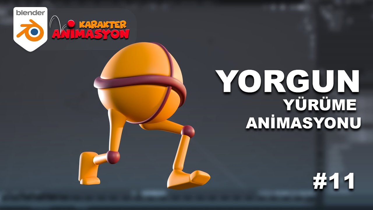 Blender ile Karakter Animasyonu | Ders11: Yorgun Yürüme Animasyonu | Tired Walk Animation