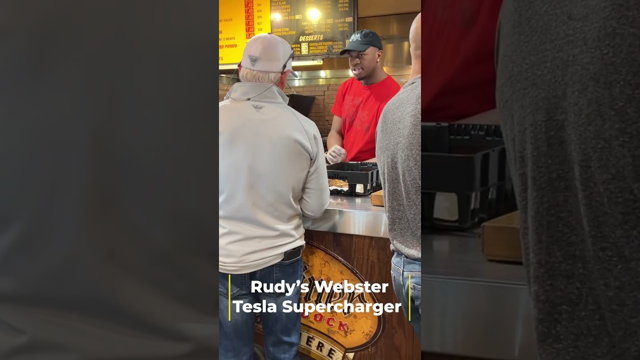 Rudy&rsquo;s BBQ Webster Texas Tesla Supercharger