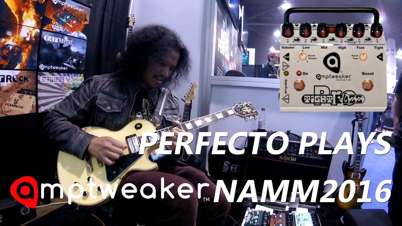 PERFECTO visits the Amptweaker booth NAMM2016 - New Junior Pedals and TightFuzz Pro