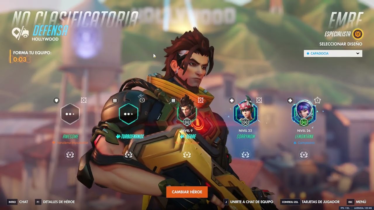 Jugando unas Rankeds de OW un rato