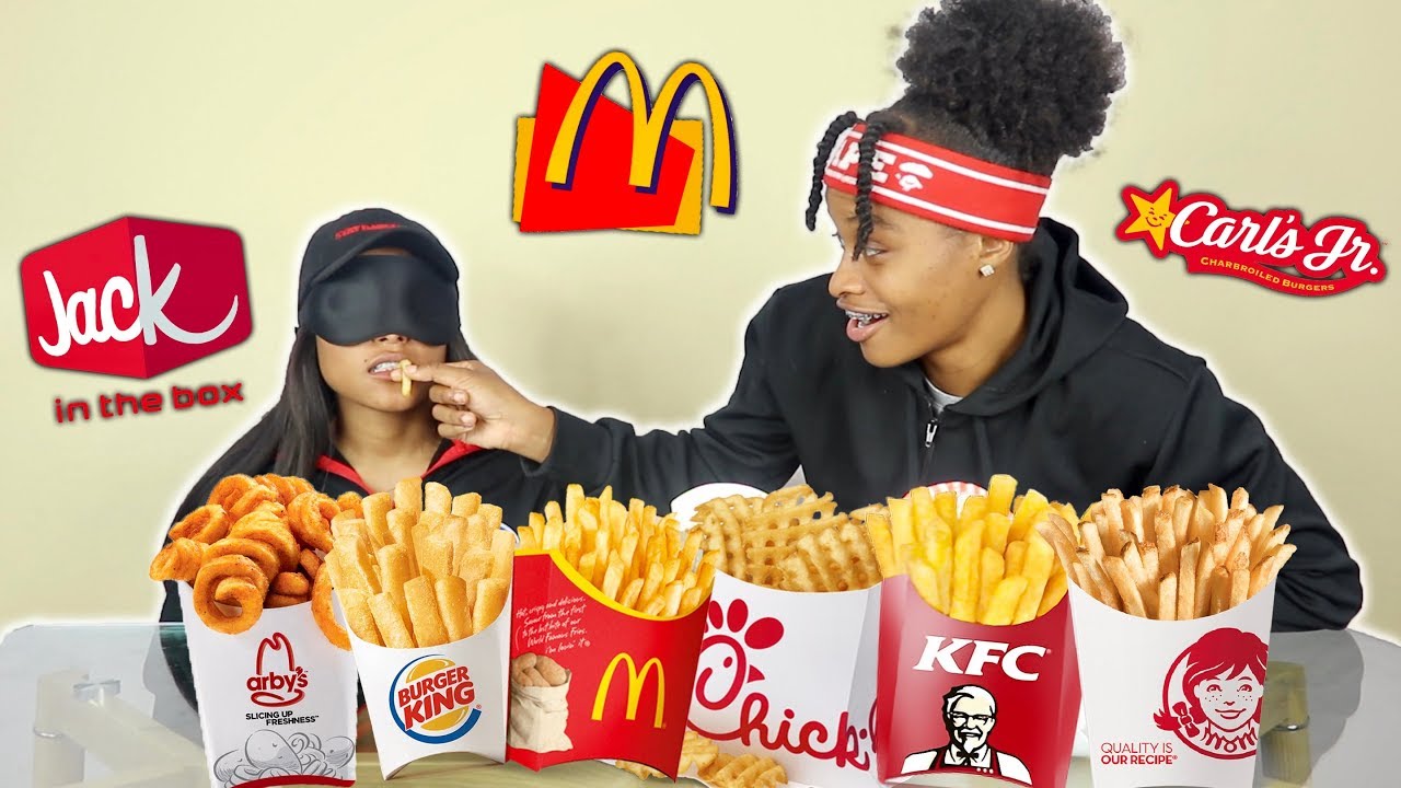 GUESSING FAST FOOD FRIES (BLINDFOLDED)!!!