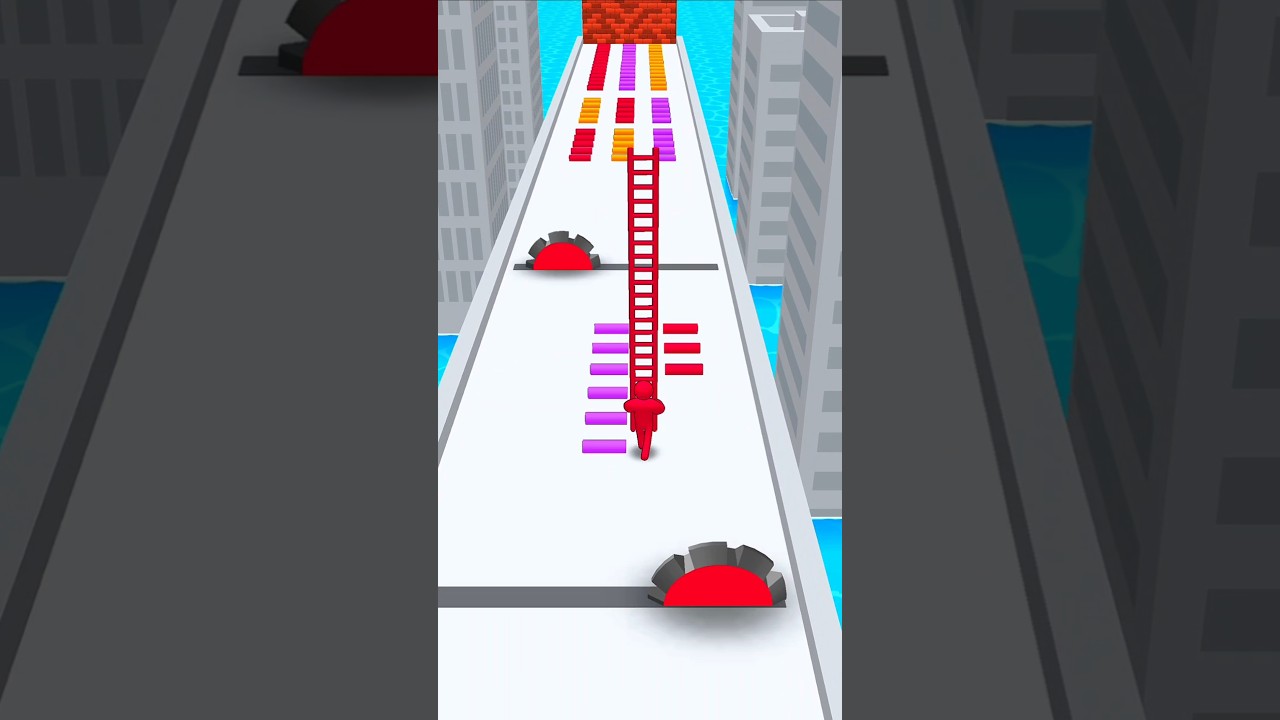 Ladder Master Lvl.24 - Collect Ladders & Climb Walls 🪜🧱 #shorts #games #laddermaster #gameshorts