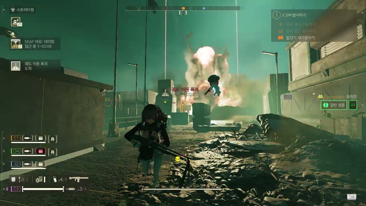 헬다이버즈2 [ Helldivers2 ] 경관 스토커 무기 업글한다고 도는 재미없는 10단 일루미닛 공방플