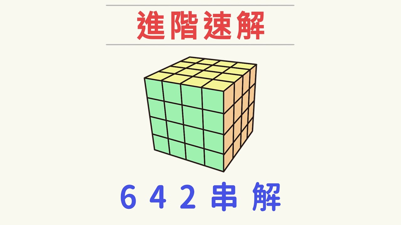4x4魔術方塊進階速解 - 642串解 | 四階降階法速解教學