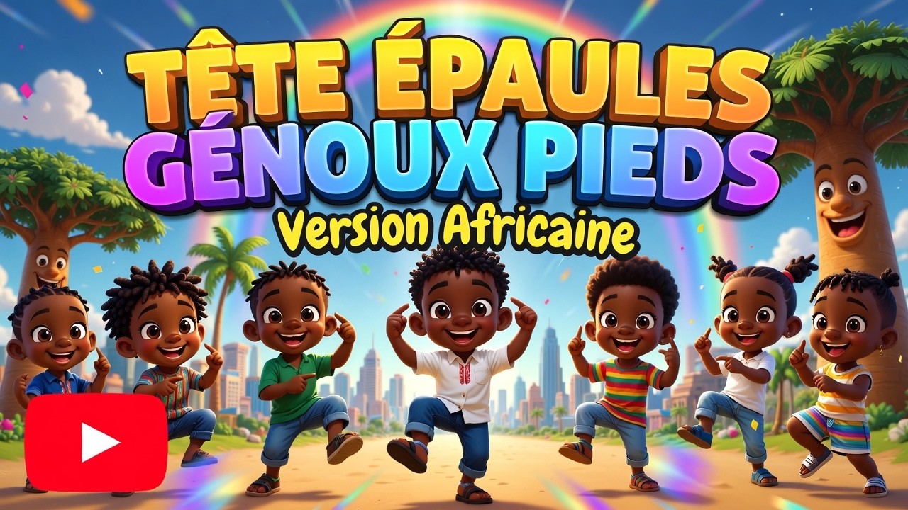 TÊTE ÉPAULES GENOUX PIEDS 🕺 Version Africaine | Chanson Enfants Dakar | YouTube Kids Sénégal