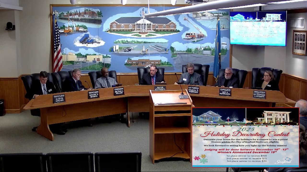 City of Seaford Mayor & Council Meeting 2025 12 09