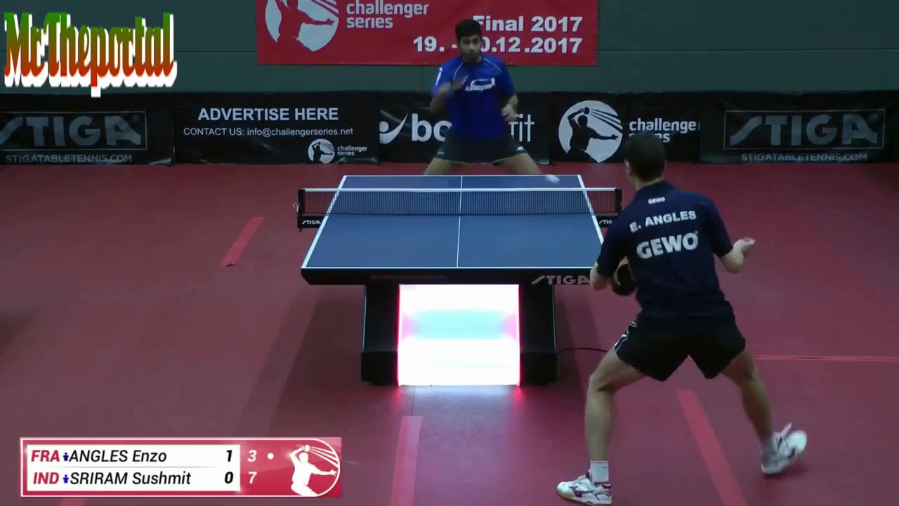 Table Tennis Challenger Series 2017 - Enzo Angles Vs Sriram Sushmit -