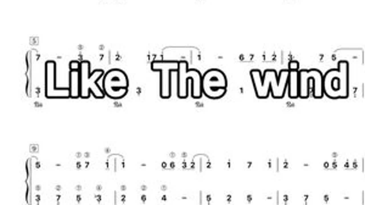 第111集｜【Like The wind】 #likethewind#像风一样#像风一样钢琴#钢琴简谱#学钢琴